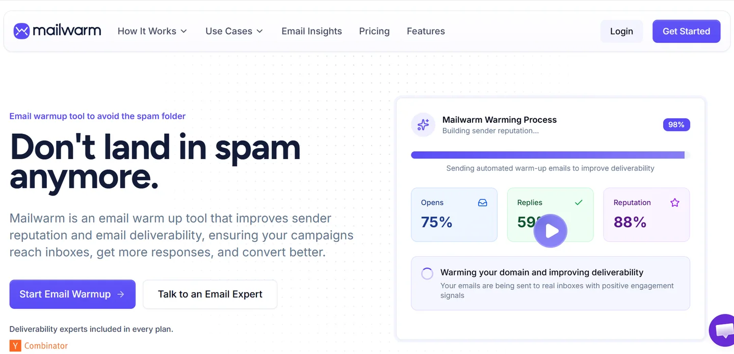 Mailwarm, aperçu 1